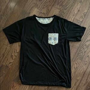 Black Graphic Pocket Men's Shirt